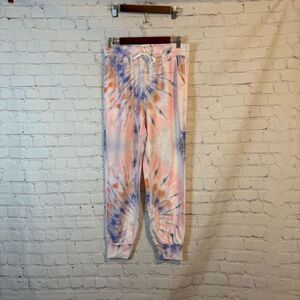 Simply Southern Pink and Blue Tie-Dye Joggers with Elastic Waist